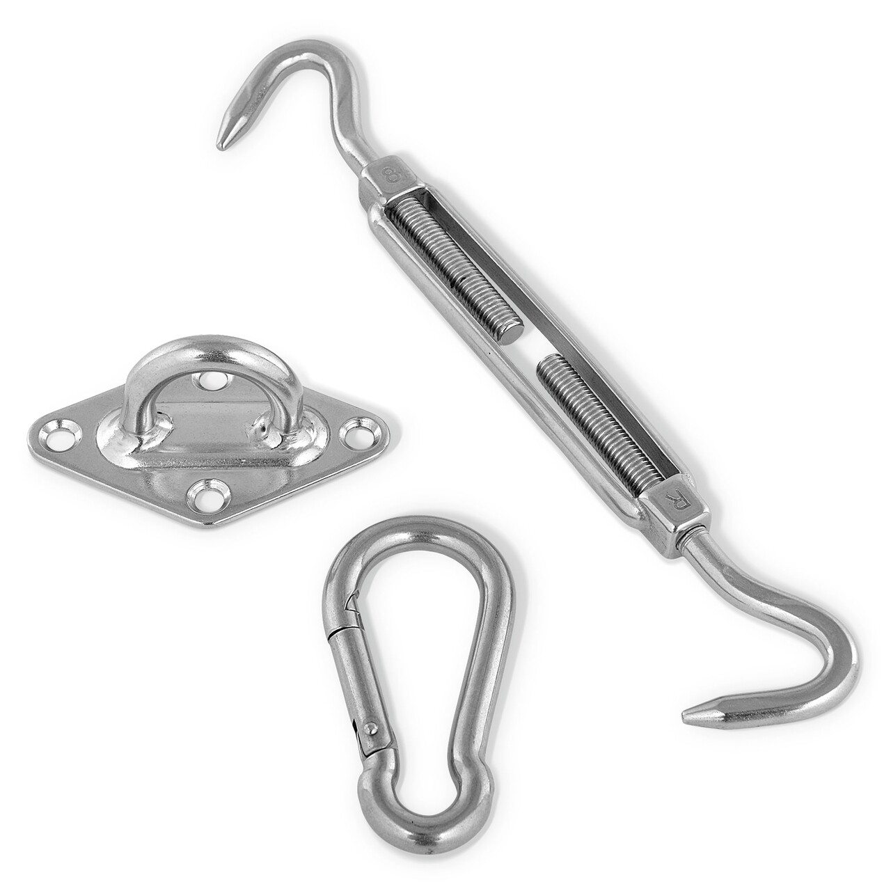 Sistem prindere parasolar, Stars, 20 cm, metal, gri - imagine 3